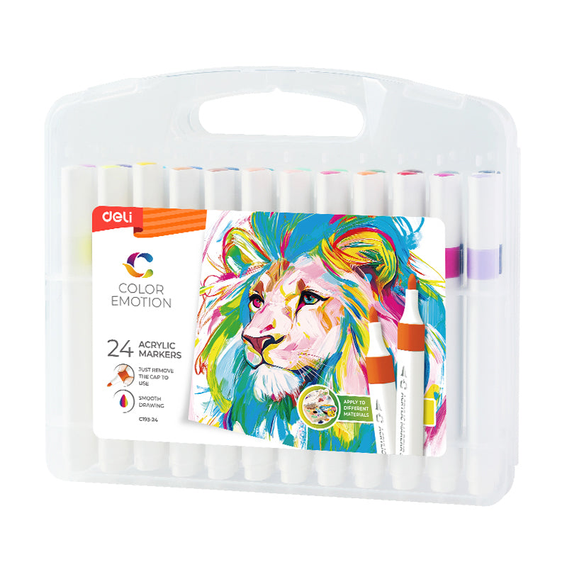 MARKERE ACRILICE SET 24 CULORI COLOR EMOTION DELI MARKERE ACRILICE SET 24 CULORI COLOR EMOTION DELI
